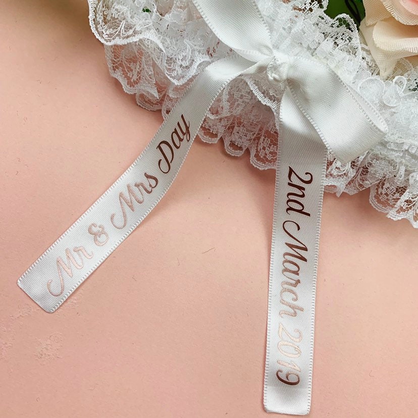 Personalised Garter Bride Wedding Garter Bridal Garter Etsy UK
