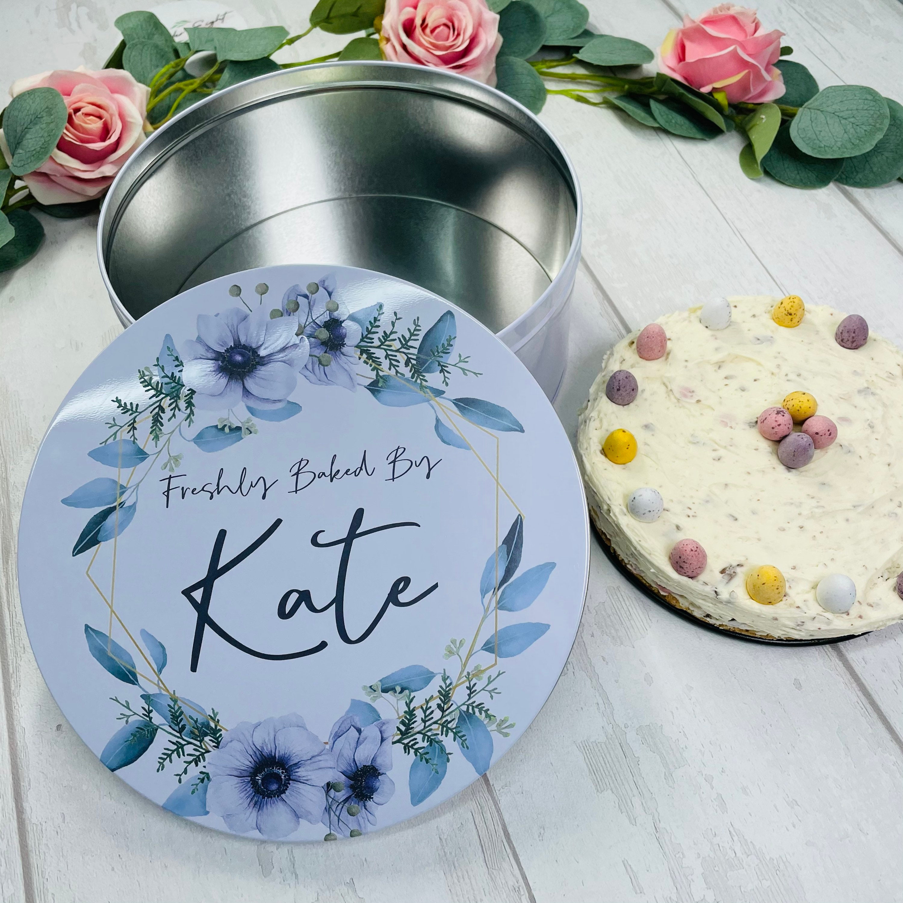 Personalised Cake Tin Etsy