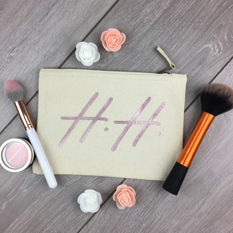 Bridesmaid gift Personalised Make Up Bag Bride Bridesmaid Thank you Bride Make up Bag Wedding Make Up Bag Bridesmaid Gift Wedding bag