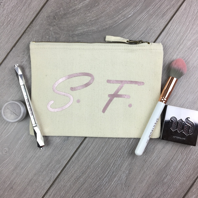 Bridesmaid gift Personalised Make Up Bag Bride Bridesmaid Thank you Bride Make up Bag Wedding Make Up Bag Bridesmaid Gift Wedding bag