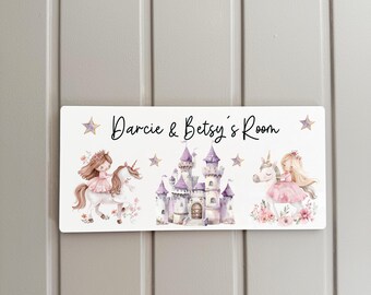 Princess Door Name Sign, Nursery Decor, Girls Room Sign