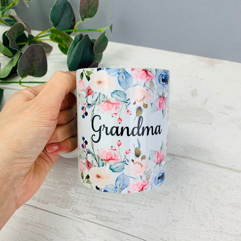 Personalised Mug Name Mug Custom Mug Floral Mug Etsy