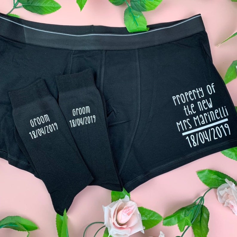 Wedding Socks Groom Gift Gift for the Groom Wedding Boxers. Etsy