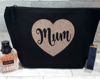 PERSONALISED MUM Glitter Make Up Bag, Travel Bag, Ladies Gift, Mother's Day, Birthday Present