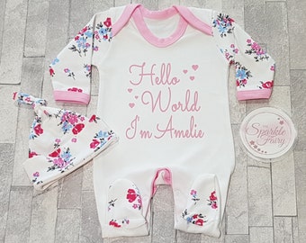 personalised baby girl outfits