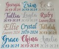 SCHOOL LEAVERS 2025 - Custom Order - 2 Lines, Personalised Name Text GLITTER Iron On Hot Fix T-Shirt Transfer - Various Fonts product logo
