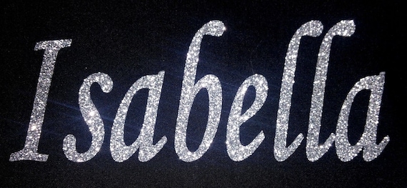 Personalised Glitter Iron On Name - Font 3