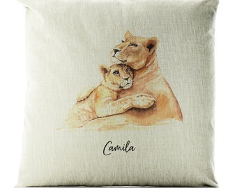 Lioness Gift Colonial Pillow Cover Lioness Decor Safari Decor Colonial Decor