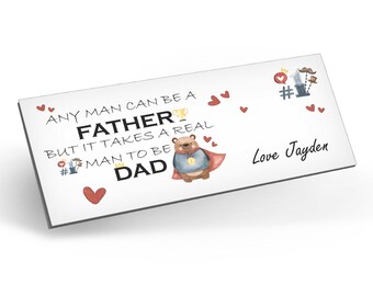 Stampa fotografica personalizzata in metallo / Decorazione murale per la festa del papà