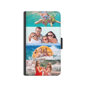 Funda de cuero personalizada para teléfono Apple iPhone 11, 12, 13, 14, 15 pro max, Xiaomi Redmi note, funda de billetera de PU con imagen personalizada