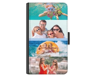 Personalised Leather phone case for Apple iPhone 13, 14, 15, 16, 17 pro max, Air  Xiaomi Redmi note, PU wallet cover with custom picture