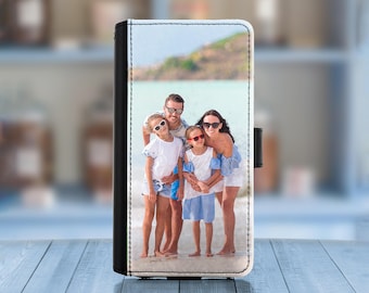 Gepersonaliseerde leren telefoonhoes voor Samsung-modellen, PU-portemonneehoes met aangepast ontwerp