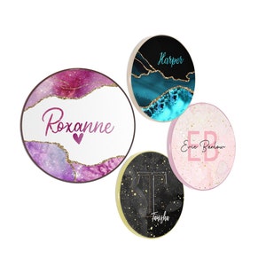 Personalized Marble Wireless Charger, Custom Initial Desk Charger