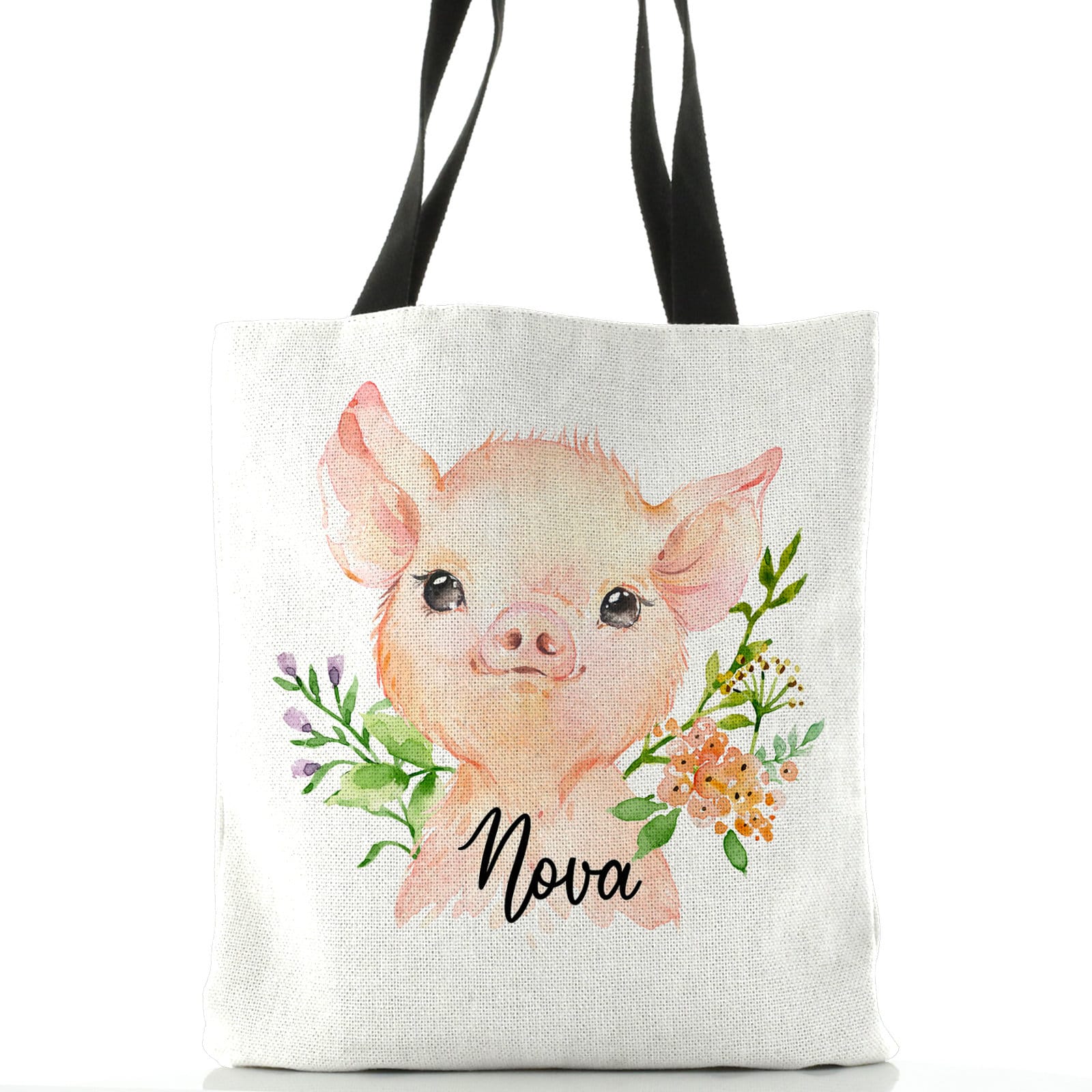Personalised Duck Double Lined Tote Bag Customised With Name Ideal College or Shopping Bag Etsy UK