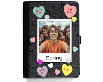 Custom Universal Tablet Case for Lenovo Huawei Nokia Lumia Xiaomi HTC samsung sony alcatel Pu Leather Flip Wallet love hearts