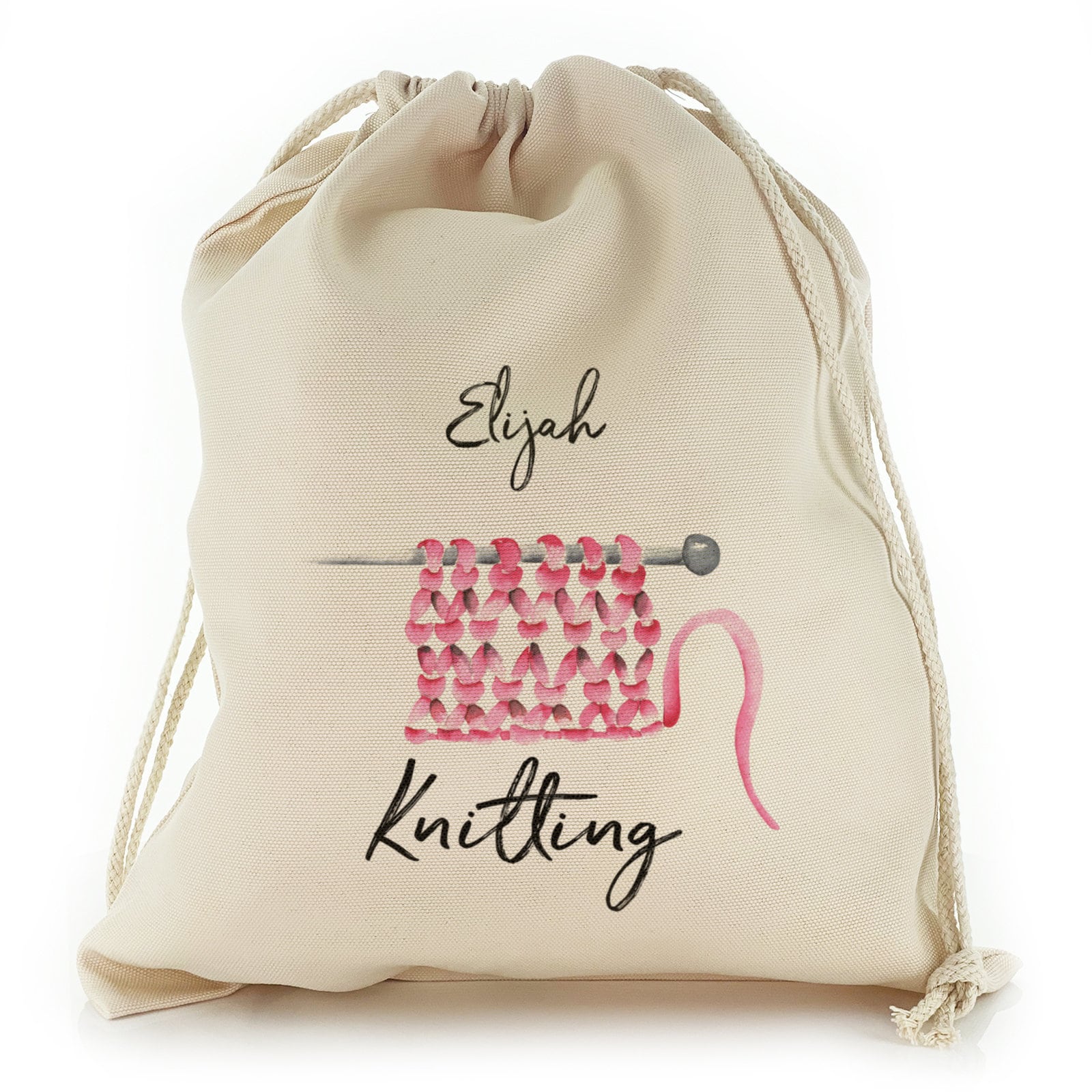 Knitting sewing sack/ Bag for needles and wool/ with Etsy