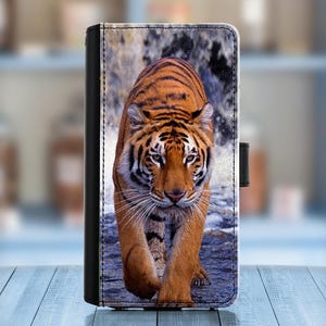 Custodia in pelle per modelli Samsung, custodia portafoglio in PU con design Giraffa, Tigre, Elefante