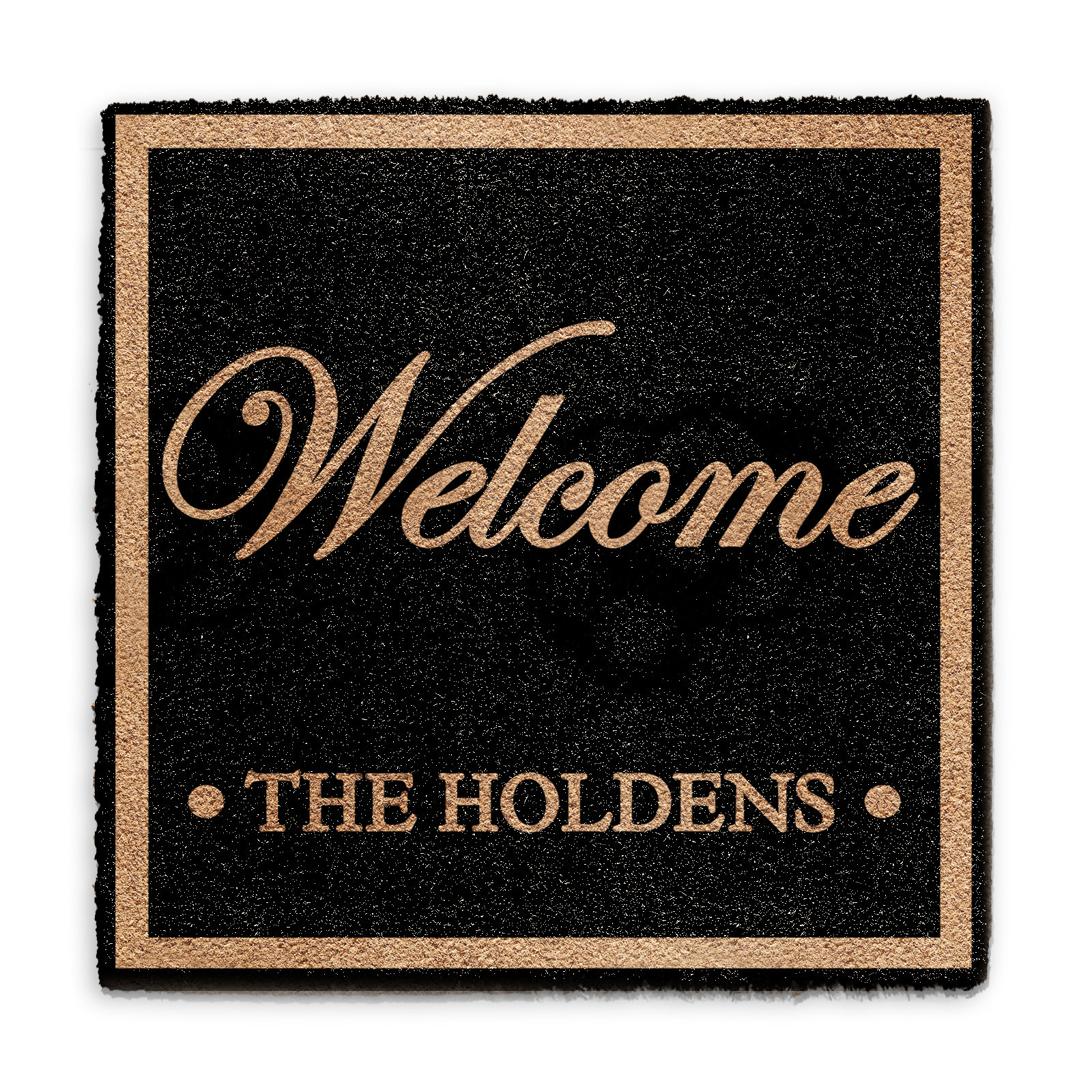 Custom Doormat with Welcome and name | Coir Door mat | Personalised Welcome Rug | Front door Mat
