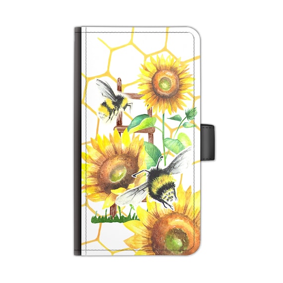 Leather Phone Case Bees, Sunflower Pu Bee Phone Wallet Cover Protective Case  for Samsung Galaxy S4 S7 S8 S9 S10 A20 A3 A40 A51 A50 - Etsy