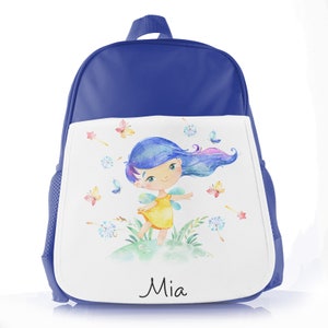 Sac personnalisé pour enfants fée rose personnalisé avec nom grand sac à dos pour la crèche et les jeunes enfants