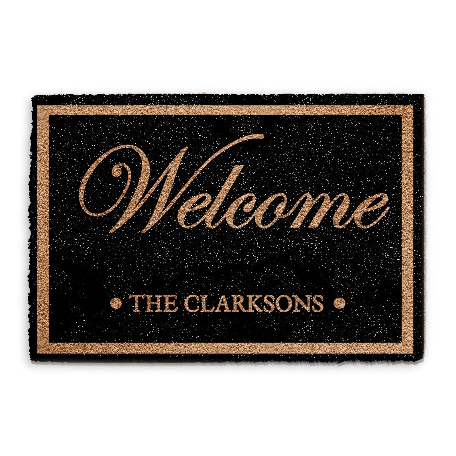 Custom Doormat with Welcome and name | Coir Door mat | Personalised Welcome Rug | Front door Mat