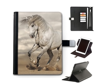 Universal horse Pu Leather tablet case forLenovo, Huawei, Nokia, Xiaomi, Samsung, Sony or Alcatel with a Flip Wallet 360 Swivel