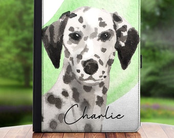 Universal Dogs | Dalmatian Pu Leather tablet case for Lenovo, Huawei, Nokia, Xiaomi, Samsung, Sony or Alcatel with a Flip Wallet 360 Swivel