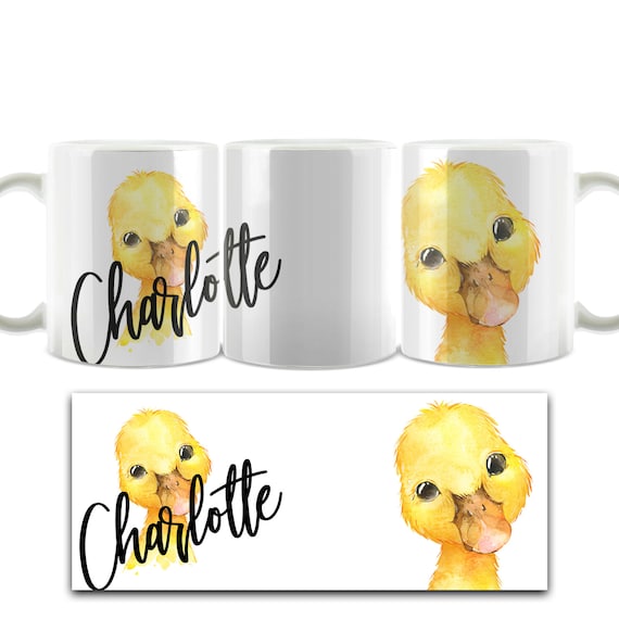 Perfect Gift Customised with NameInitials Lamb Cow Duck Animal cup Personalised  mug