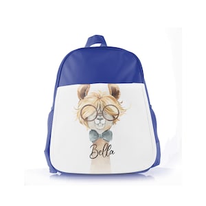 Personalised lama kids Bag Customised with Name great backpack for nursery and young children