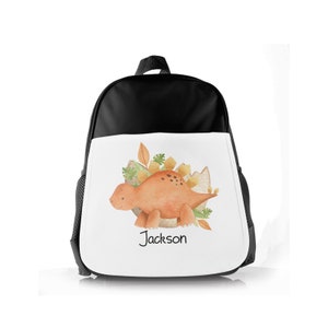 Sac à dos de dinosaure personnalisé personnalisé avec nom, pour les tout-petits, les cartables d'âge préscolaire et les jeunes enfants