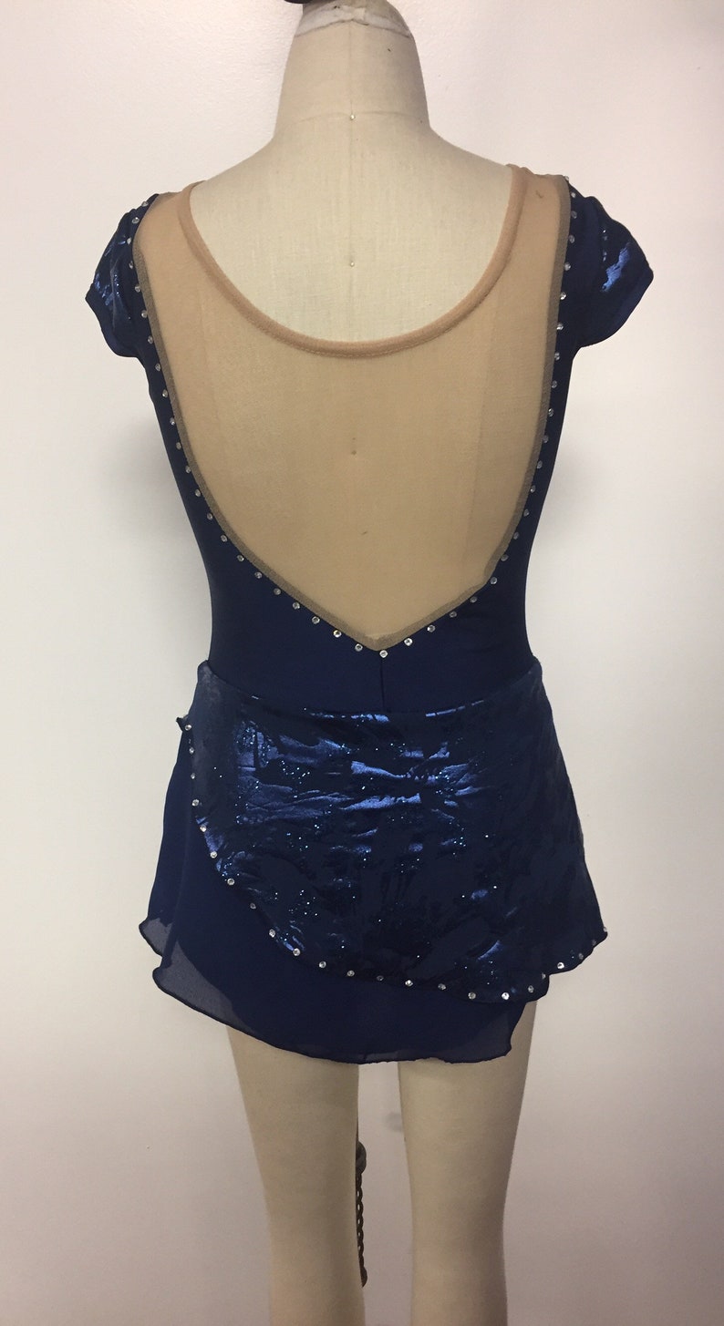 Youth XL navy figure skating dress