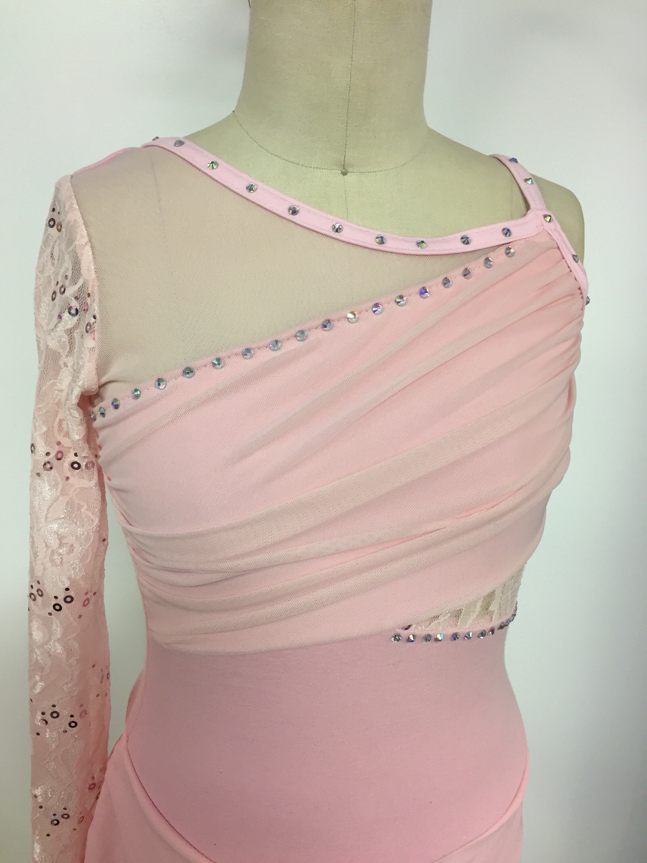 Youth Large pink figure skating dress Etsy