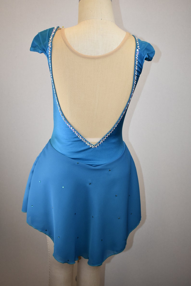 teal skating dress