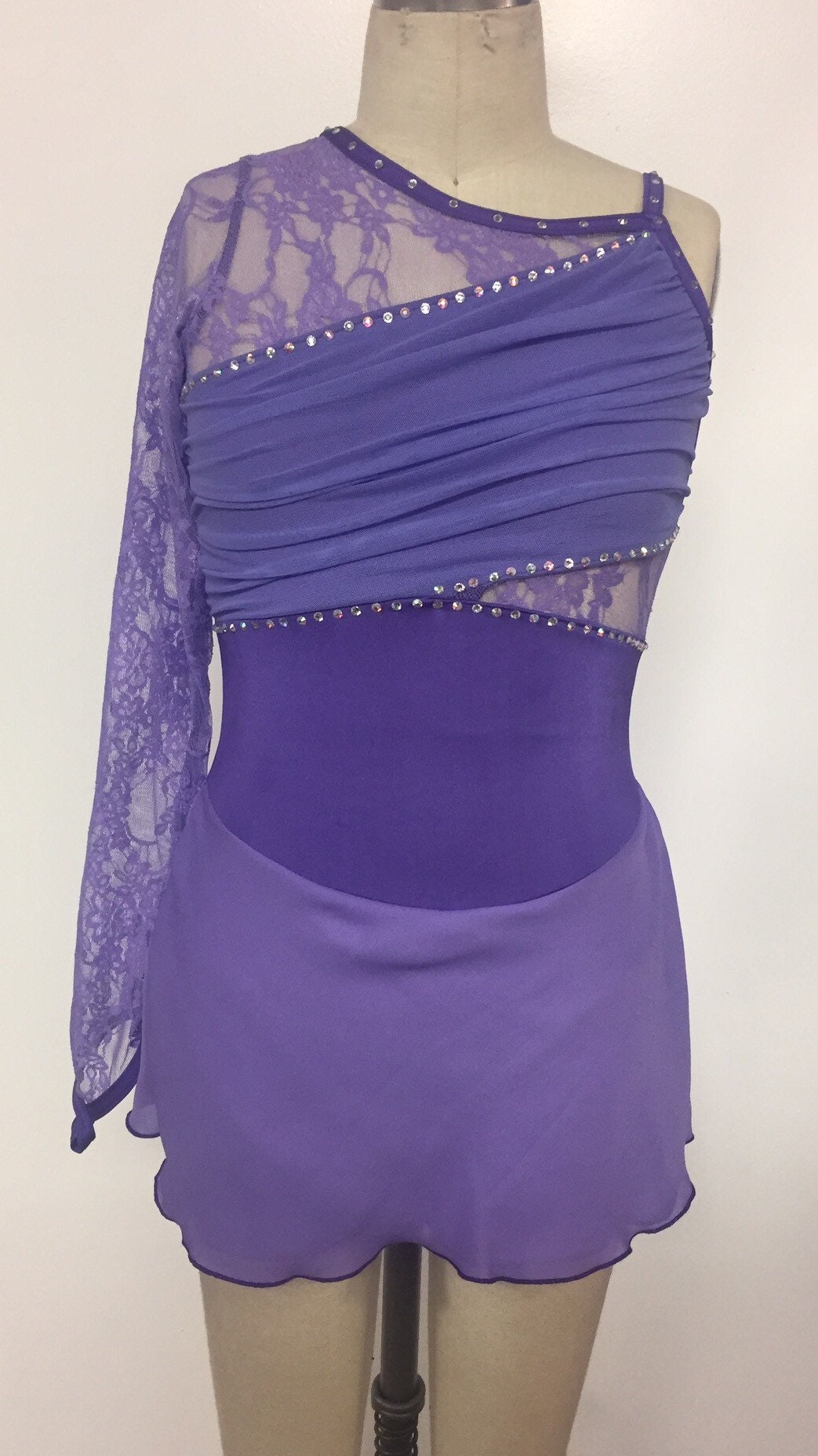 Youth XL purple figure skating dress Etsy