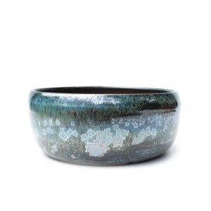 6" Crystal Blue Ceramic Succulent Planter: Pottery Plant Pot