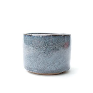 2.75" Small Ceramic Succulent Planter: Dark Blue Speckled Stoneware Pottery Pot