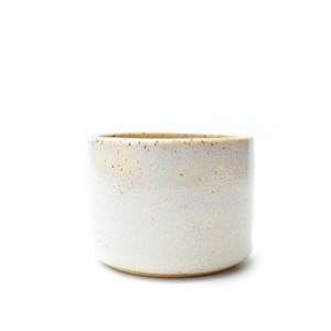 Maceta pequeña de cerámica para suculentas de 7 cm (2,75"): Maceta de gres moteado en tonos pastel.