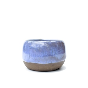 2.75" Mini Ceramic Succulent Planter: Blue Violet Brown Speckled Stoneware