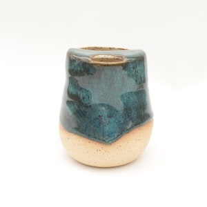 Uniquely Glazed Cozy Pottery Ceramic Comfort Mug with Covered Top | Texas Wheel Thrown Clay Stoneware Cup | Practical Gifts for Tea Lovers