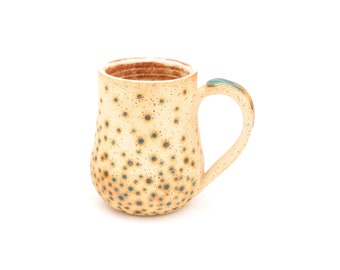 Mint Teal Crater Mug | Wheel Thrown Stoneware Pottery | Texas Studio Ceramics | Handmade Glaze | Cup Coffee Tea | Ready to Ship Gift