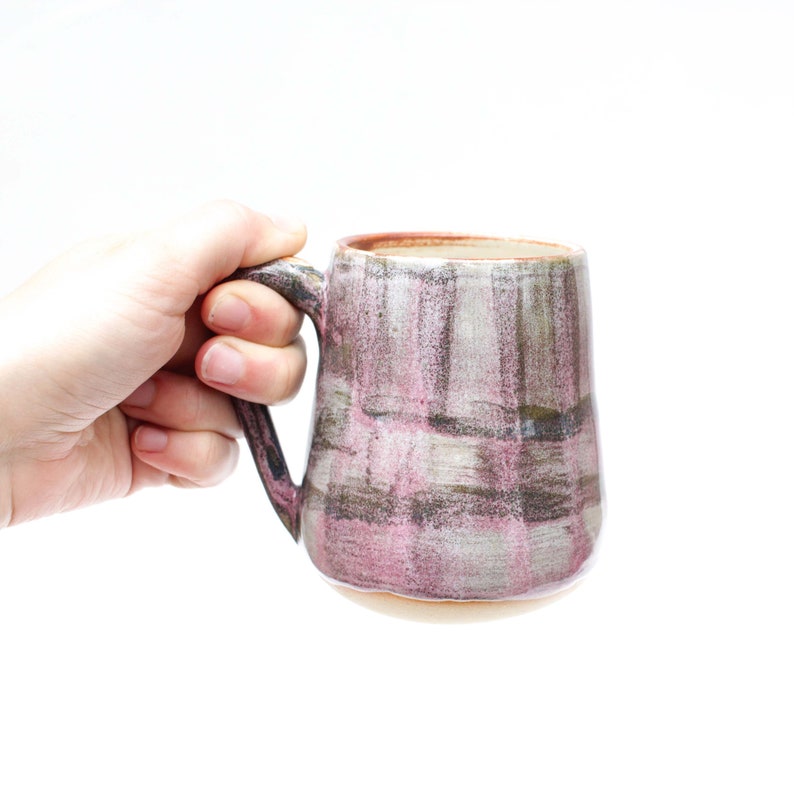 Ceramic Coffee Mug Ready to Ship Gift for Friend Thank You Gift for Mother's Day Present Special Handmade Eco-friendly Pink Mug for Tea image 3