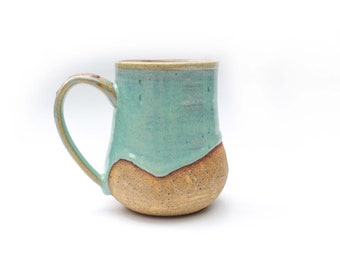 Wheel Thrown Mug | Carribean Beach Vibe Tropical Pottery | Small Batch Stoneware Ceramics | Handmade Hand Painted | Cup | Coffee Tea | Gift