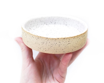 Keramik Pflanzen Abtropfschale | Catch-all Ring Schale | Gesprenkeltes Steinzeug
