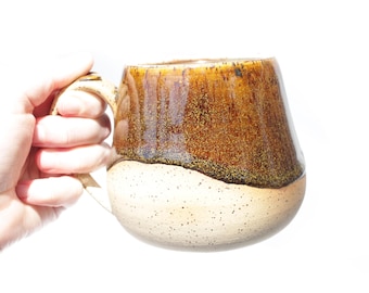 Speckled Gold Dust Ceramic Mug: Handcrafted Stoneware Coffee Cup