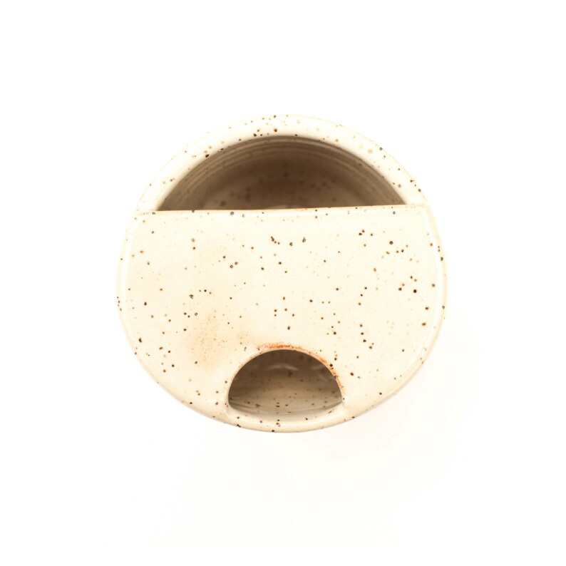 Ceramic Espresso Sipper Cup Texas Wheel Thrown Speckled Stoneware Pottery Handmade Clay Travel Tumbler Coffee Tea Ready to Ship Gift image 3