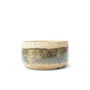 4" Speckled Brown Ceramic Planter Pot: Handmade Stoneware