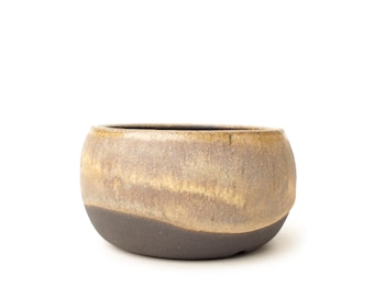 4.5" Pastel Matte Ceramic Succulent Planter: Wheel Thrown Black Stoneware