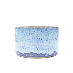 5.5" Blue Ceramic Planter: Handcrafted Stoneware Plant Pot with Drainage