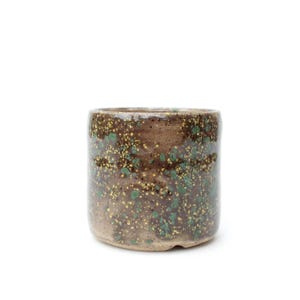 Maceta pequeña de cerámica para suculentas de 7 cm (2,75"): Maceta de cerámica de gres moteado.