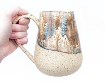 Crystalline Glazed Mug | Wheel Thrown Stoneware Pottery | Texas Studio Ceramics | Handmade Coffee Cup